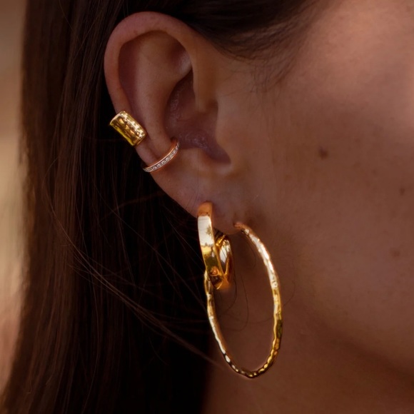 MONICA VINADER 18K Gold Vermeil Hoop Earrings - Picture 1 of 11